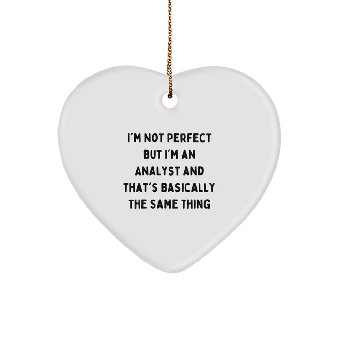 Funny Analyst Gifts from Men to Friends, Heart Ornament for Christmas Unique Presents - Image 1