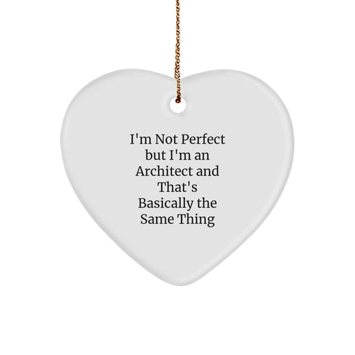 Funny Architect Heart Ornament Gifts from Friends or Coworkers for Men, Women, or Family Members, Perfect Christmas Unique Gifts - Image 1