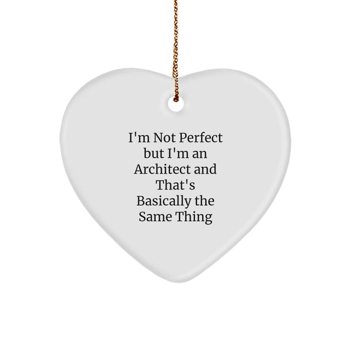 Funny Architect Heart Ornament Gifts from Friends or Coworkers for Men, Women, or Family Members, Perfect Christmas Unique Gifts - Image 1