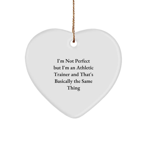 Funny Athletic Trainer Heart Ornament Gifts from Men to Women Friends Coworkers Family on Christmas Unique Ideas - Image 1