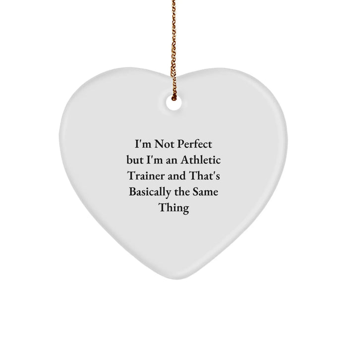 Funny Athletic Trainer Heart Ornament Gifts from Men to Women Friends Coworkers Family on Christmas Unique Ideas - Image 1