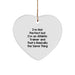 Funny Athletic Trainer Gifts from Men - 'I'm Not Perfect' Heart Ornament for Christmas Unique Gifts for Friends, Coworkers, or Family - Image 1