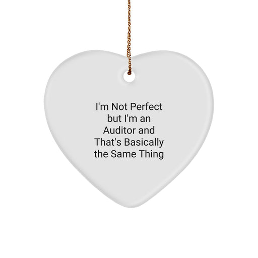 Auditor Gifts from Men Unique Funny Heart Ornaments Christmas Decorations, Gifts for Auditor Friends Coworkers Family - Image 1