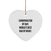 Funny Chiropractor Gifts by Day, World's Best Dad Christmas Heart Ornament - Chiropractor - Image 1