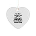 Funny Millwright Gifts, Heart Ornament for Christmas, Gifts from Men to Millwright Friends and Family, I'm Not Perfect Quote Decor - Image 1