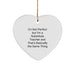 Funny Substitute Teacher Heart Ornament, Gifts for Men or Women, 'I'm Not Perfect But I'm A Substitute Teacher' Christmas Unique Gifts from Coworkers - Image 1