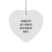 Funny Banker Gifts, Banker Heart Ornament, 'Banker By Day, World's Best Mom By Night.' - Gifts from Mom to Banker - Christmas Unique Holiday Decoration - Image 1