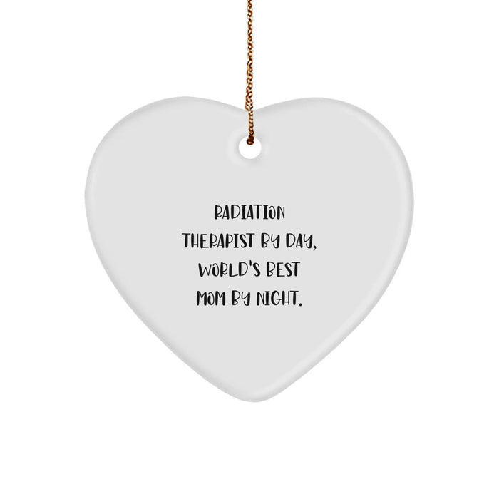 Funny Radiation Therapist Gifts, Heart Ornament for Family, Gifts from Mom, Gifts for Radiation Therapist, Christmas Unique Gift - Image 1