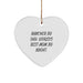 Funny Rancher Heart Ornament Gifts from Women for Men with 'Rancher By Day, World's Best Mom By Night' Quote - Image 1