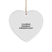 Funny Quote Gifts from Men to Database Administrator Certified Friends, Heart Ornament for Database Administrator, Christmas Unique Gifts for Women - Image 1
