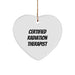 Funny Radiation Therapist Gifts from Friends for Christmas Unique Heart Ornament 'Certified Radiation Therapist' Quote, Radiation Therapist Heart Ornament, Gifts for Radiation Therapist - Image 1