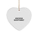Certified Receptionist Gifts from Friends, Funny 'You're the Heart of Our Office' Heart Ornament for Christmas - Image 1