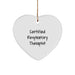 Funny Certified Respiratory Therapist Gifts from Friends for Christmas Heart Ornament Quote: 'I'm Breathe-ing Easy with a Little Help from My Friends' - Image 1