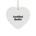 Funny Roofer Gifts from Men to Certified Roofers, Heart Ornament for Christmas - Image 1