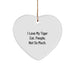 Funny Tiger Cat Heart Ornament Gifts from Family, Great for Tiger Cat Lovers at Christmas - Image 1