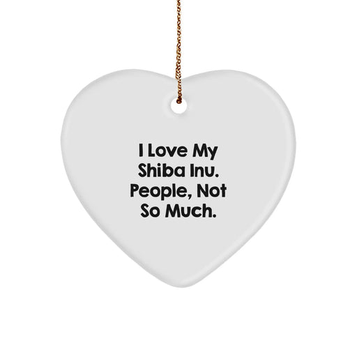 Funny Shiba Inu Dog Heart Ornament Gifts for Friends, Coworkers, Family - Christmas Unique Shiba Inu Dog Lover Gifts from Men, Women, Friends - Image 1