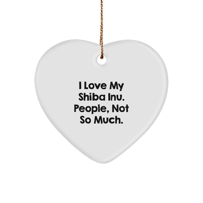Funny Shiba Inu Dog Heart Ornament Gifts for Friends, Coworkers, Family - Christmas Unique Shiba Inu Dog Lover Gifts from Men, Women, Friends - Image 1