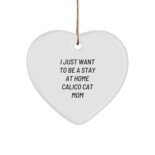Calico Cat Mom Heart Ornament Gifts from Family Friends for Christmas Unique - Image 1