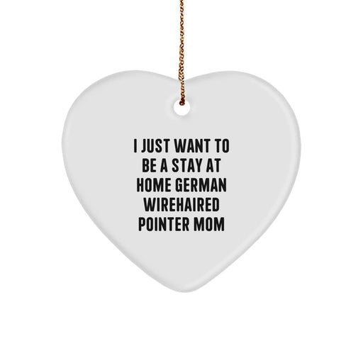 German Wirehaired Pointer Dog Mom Heart Ornament Funny Gift from Family for Christmas Unique - Image 1