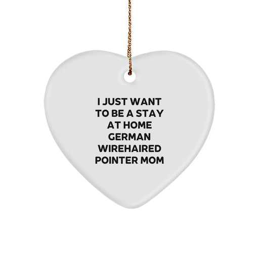 German Wirehaired Pointer Dog Christmas Heart Ornament - Funny Mom Quote Gifts from Family for German Wirehaired Pointer Dog Owners - Unique Christmas Unique Gifts for Women - Image 1