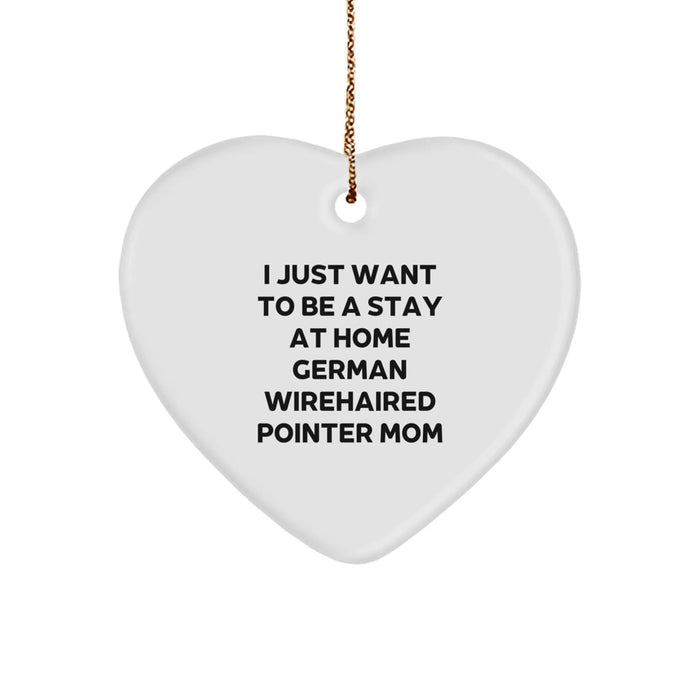 German Wirehaired Pointer Dog Christmas Heart Ornament - Funny Mom Quote Gifts from Family for German Wirehaired Pointer Dog Owners - Unique Christmas Unique Gifts for Women - Image 1