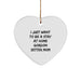 Gordon Setter Dog Mom's Heart Ornament, Funny Gift from Friends, Family, or Coworkers for Her, 'I Just Want To Be A Stay At Home Gordon Setter Mom', Christmas Unique Gifts - Image 1