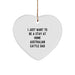 Funny Australian Cattle Dog Lover Gifts from Men to Family, Heart Ornament with I Just Want To Be A Stay At Home Australian Cattle Dad, Christmas Unique Gifts - Image 1