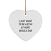 Funny Beagle Dog Gifts from Men for Beagle Dog Dads - Heart Ornament, I Just Want To Be A Stay At Home Beagle Dad, Christmas Unique Gift - Image 1