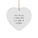 Funny Firefighter Gifts for Men, Heart Ornament Christmas Unique Presents from Friends to Firefighters, 'Sorry This Guy Is Already Taken By A Smokin' Hot Firefighter' Heart Shaped Decor - Image 1