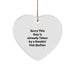 Funny Quilter Gifts from Friends - Sorry This Guy Is Already Taken By A Smokin' Hot Quilter Heart Ornament, Quilter Unique Gifts for Christmas - Image 1