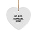 Funny Backpacking Heart Ornament Gifts from Friends for Christmas, Eat. Sleep. Backpacking. Repeat. - Unique Gifts for Backpacking Enthusiasts - Image 1