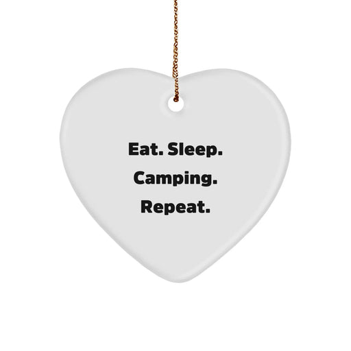 Funny Camping Heart Ornament Gifts from Family for Christmas Unique - Image 1