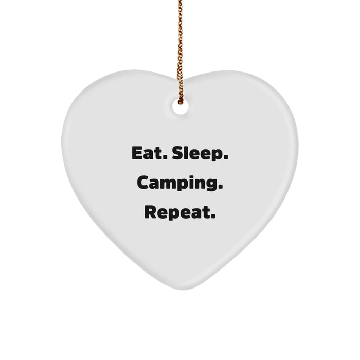Funny Camping Heart Ornament Gifts from Family for Christmas Unique - Image 1