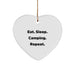 Funny Camping Heart Ornament Gifts from Family for Christmas Unique - Image 1
