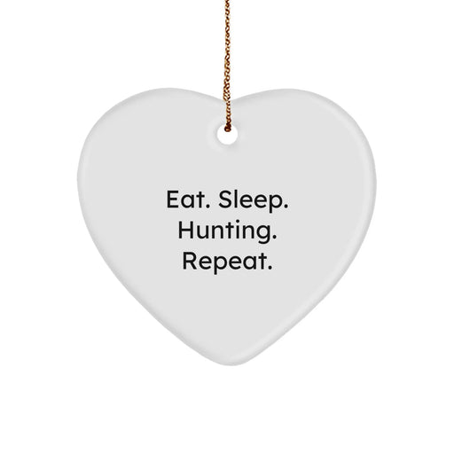 Funny Hunting Heart Ornament Gifts from Men to Friends for Christmas Unique - Image 1