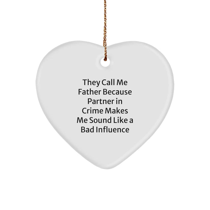 Father's Heart Ornament Gifts from Men for Father on Christmas Unique - Image 1