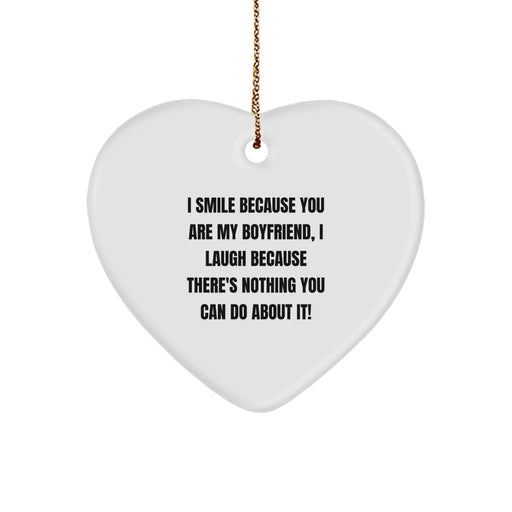 Funny Sweetheart Gifts from Women - Heart Ornament for His Desk, Funny Quote, Perfect Christmas Unique Gift for Him, Gifts for Men, Sweetheart Present - Image 1