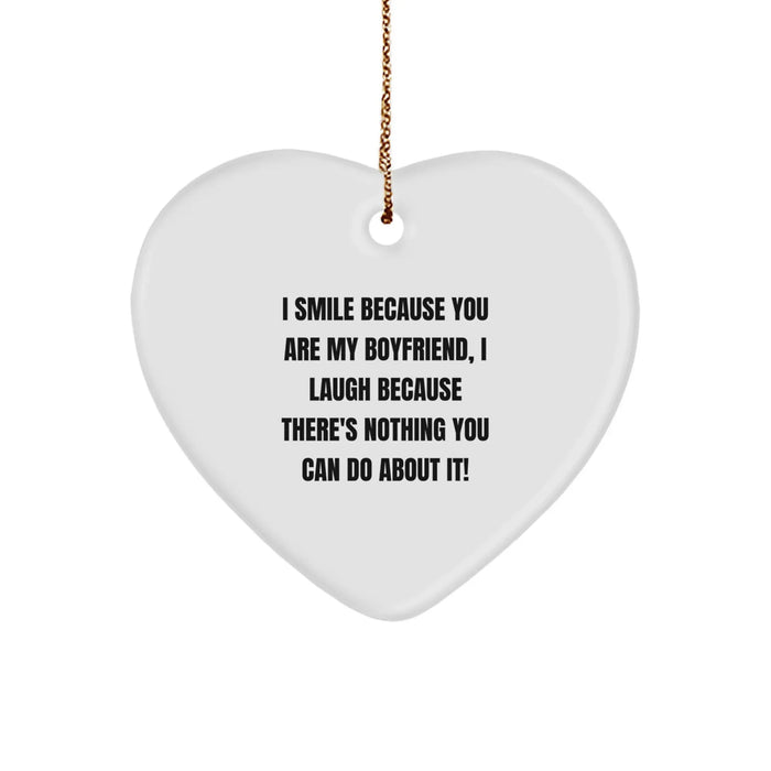 Funny Sweetheart Gifts from Women - Heart Ornament for His Desk, Funny Quote, Perfect Christmas Unique Gift for Him, Gifts for Men, Sweetheart Present - Image 1