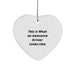 Drivers' Awesome Gifts from Friends for Christmas - This Is What An Awesome Driver Looks Like Heart Ornament, Durable MDF with High-Gloss Finish, 2.75' tall - Gifts for Driver - Image 1