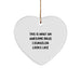 Gifts from Friends - Funny Drug Counselor Heart Ornament, This Is What An Awesome Drug Counselor Looks Like, Christmas Unique Gifts for Drug Counselor - Image 1