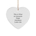 Flight Attendant Gifts from Friends, Funny Heart Ornament for Christmas, 'This Is What An Awesome Flight Attendant Looks Like' - Image 1