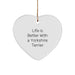 Yorkshire Terrier Dog Lovers' Heart Ornament, 'Life Is Better With A Yorkshire Terrier' Quote, Gifts from Family, for Yorkshire Terrier Dog Owners, Christmas Unique Gifts - Image 1