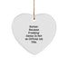 Funny Barber Gifts for Him, 'Barber. Because Freaking' genius Is Not An Official Job Title.' Heart Ornament, Christmas Unique Present - Image 1