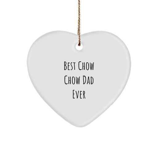 Funny Chow Chow Dog Heart Ornament Gifts from Best Dad Ever for Christmas - Image 1