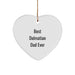 Funny Dalmatian Dog Gifts for Him, Heart Ornament, Christmas Unique Gifts from Dad, 'Best Dalmatian Dad Ever' - Image 1