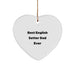 English Setter Dog Heart Ornament Gifts for Dad - Funny Quote - Christmas Unique Gifts from Men to Family - Image 1
