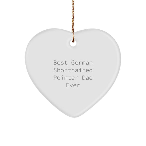 German Shorthaired Pointer Heart Ornament Gifts for Dad, Christmas Unique Decorations, Funny German Shorthaired Pointer Dad Gift Ideas from Men to Women - Image 1
