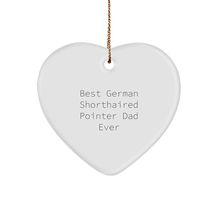 German Shorthaired Pointer Heart Ornament Gifts for Dad, Christmas Unique Decorations, Funny German Shorthaired Pointer Dad Gift Ideas from Men to Women - Image 1