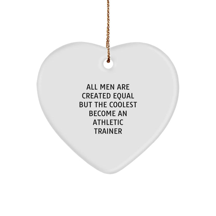 Funny Athletic Trainer Heart Ornament Gifts from Men, Unique Christmas Unique Gifts for Athletic Trainers - Image 1