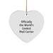 Funny Mail Carrier Heart Ornament, Gifts from Friends for Mail Carrier Men, Christmas Unique Gifts - Image 1